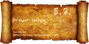 Breyer Helga névjegykártya